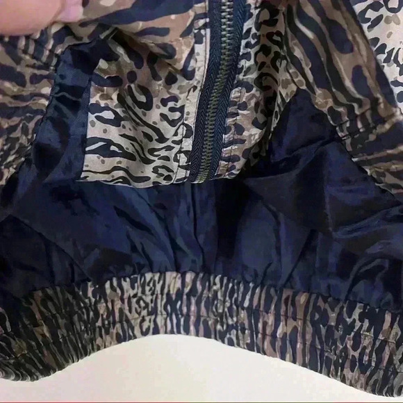 Fuda Vintage Multi-Tone Brown Animal Full Zip 100% Silk Jacket Size M - Picture 8 of 14